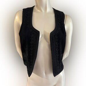 Joie Black Embroidered Vest